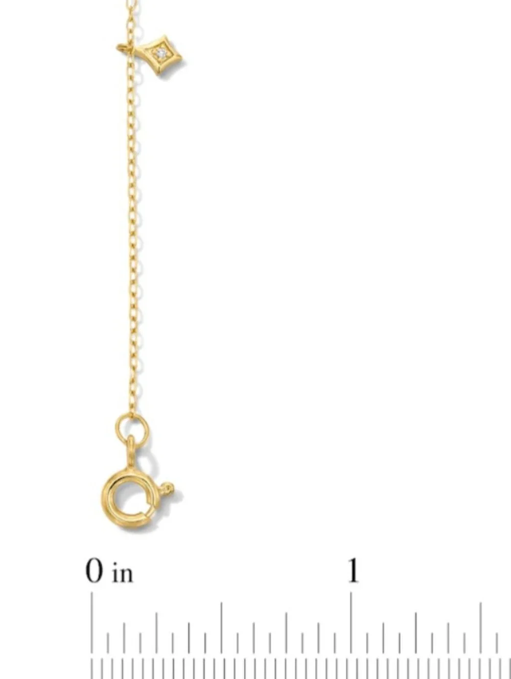 Lab-Grown Diamond-Accent Rhombus Dangle Station Bracelet
